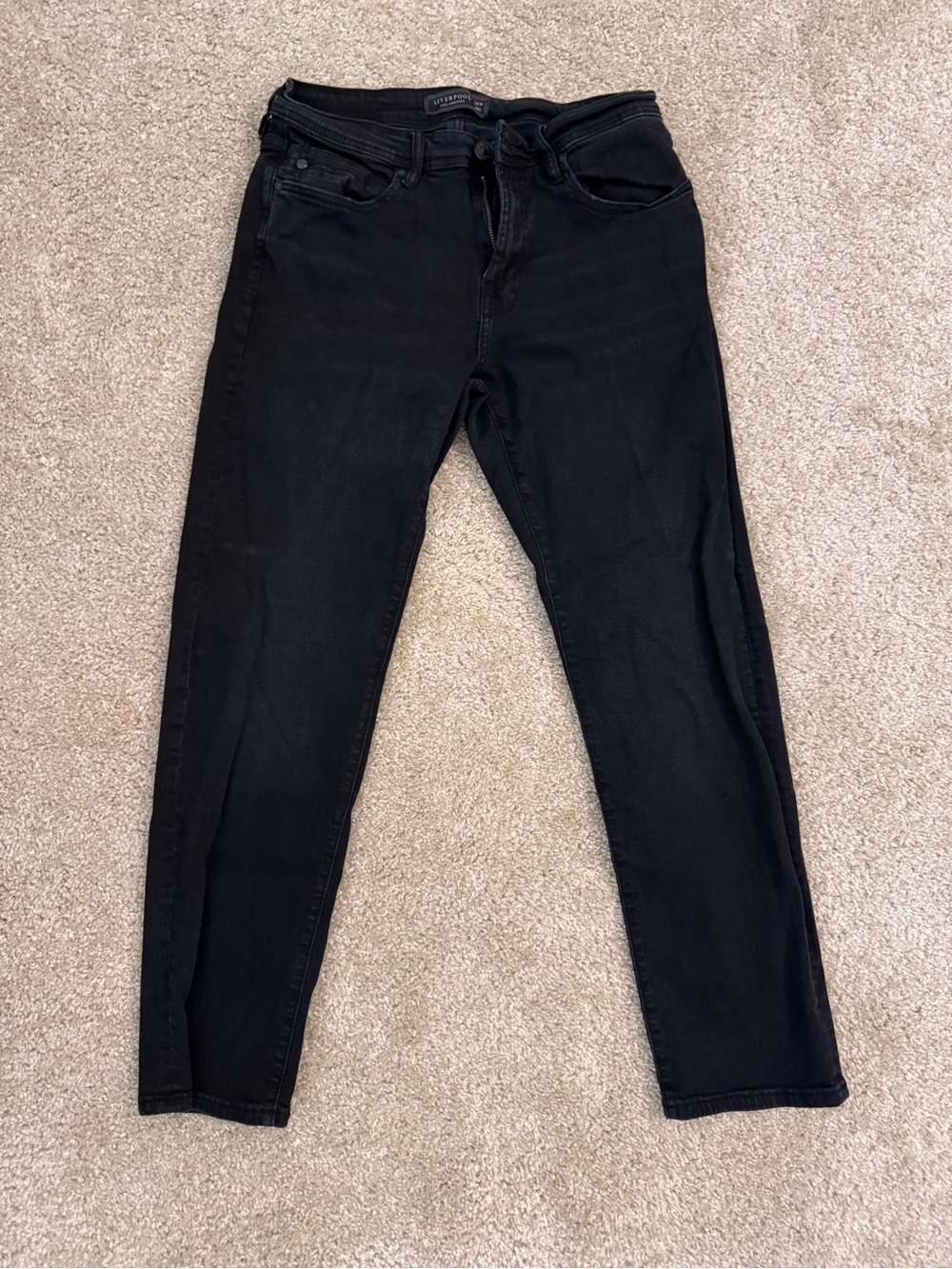 Liverpool Black Skinny Jeans for Men